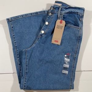 NWT Levis Mile High Cropped Wide Leg Jean Sz 30